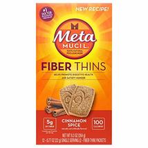 Metamucil Fiber Thins, Cinnamon Spice Flavored Dietary Fiber Supplement Snack wi image 2