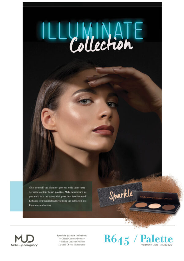 MUD Makeup Designory Sparkle Palette Face