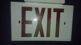 VINTAGE THICK METAL EXIT SIGN FOR USE OR DECORATION - $60.00