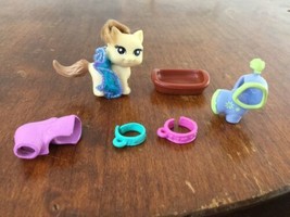 Polly Pocket Pet Cat With Clothes Collars Pink Skirt - $12.86