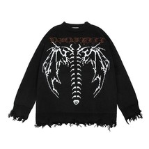 Casual Vintage Retro Harajuku Grunge Aesthetic Sweater Women Goth  Harajuku Pull - $88.60