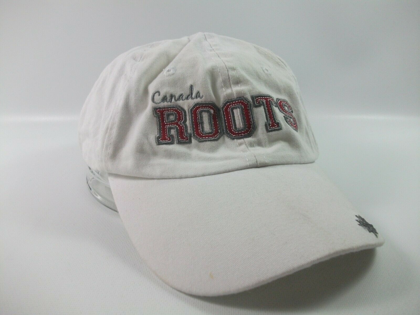 Roots Canada Hat White Low Profile Strapback Baseball Cap Hats