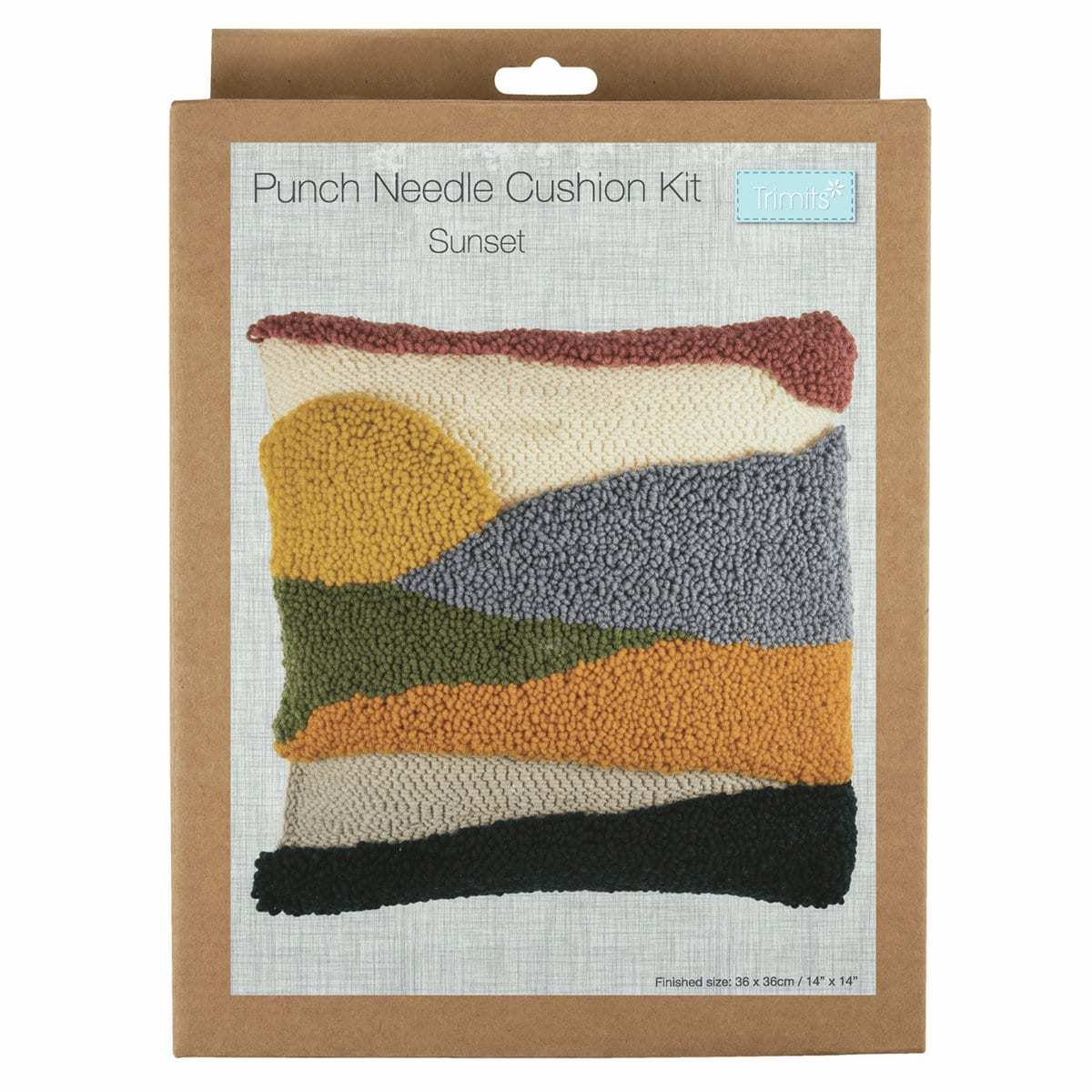 Trimits Punch Needle Kit Cushion: Sunset