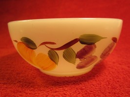FIRE KING 4.75&quot; Cereal Bowl FLORAL Flowers WHITE [Z184] - $14.35