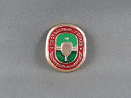 Vintage Soviet Sports Pin - Table Tennis Stamped Graphic - Stamped Pin  - $15.00