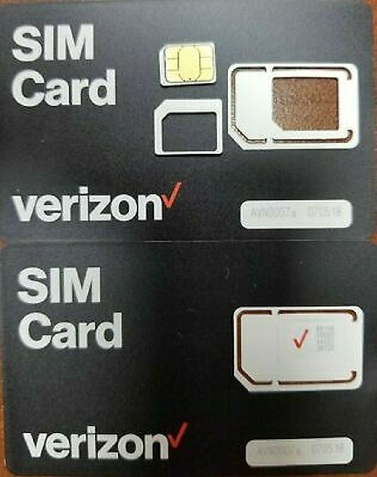 LOT OF 10 Verizon 3-in-1 SIM CARD Postpaid/Prepaid 3G 4G LTE 5G SIM ...