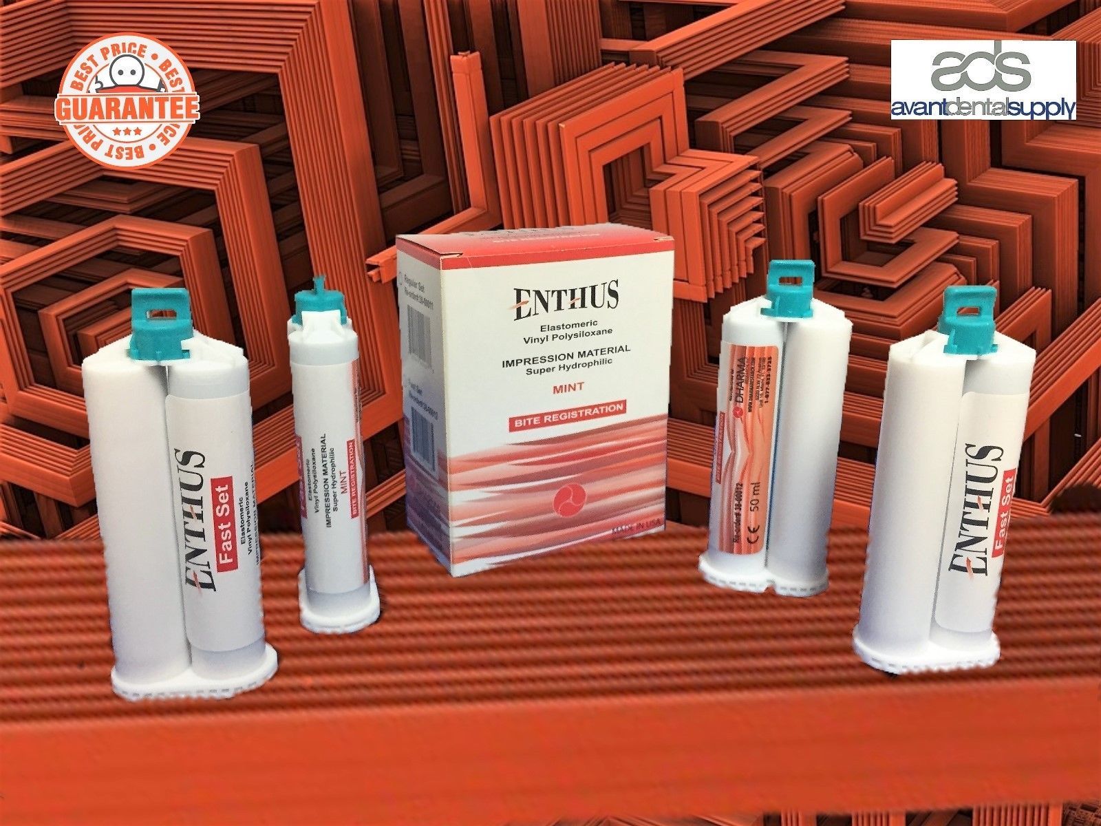 Enthus LIGHT BODY VPS PVS Impression Material REGULAR Set 8 X 50ML