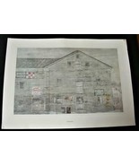 Litho Print VANISHING BUILDING ABANDONED WAREHOUSE in ONTARIO by Sally W... - $11.63