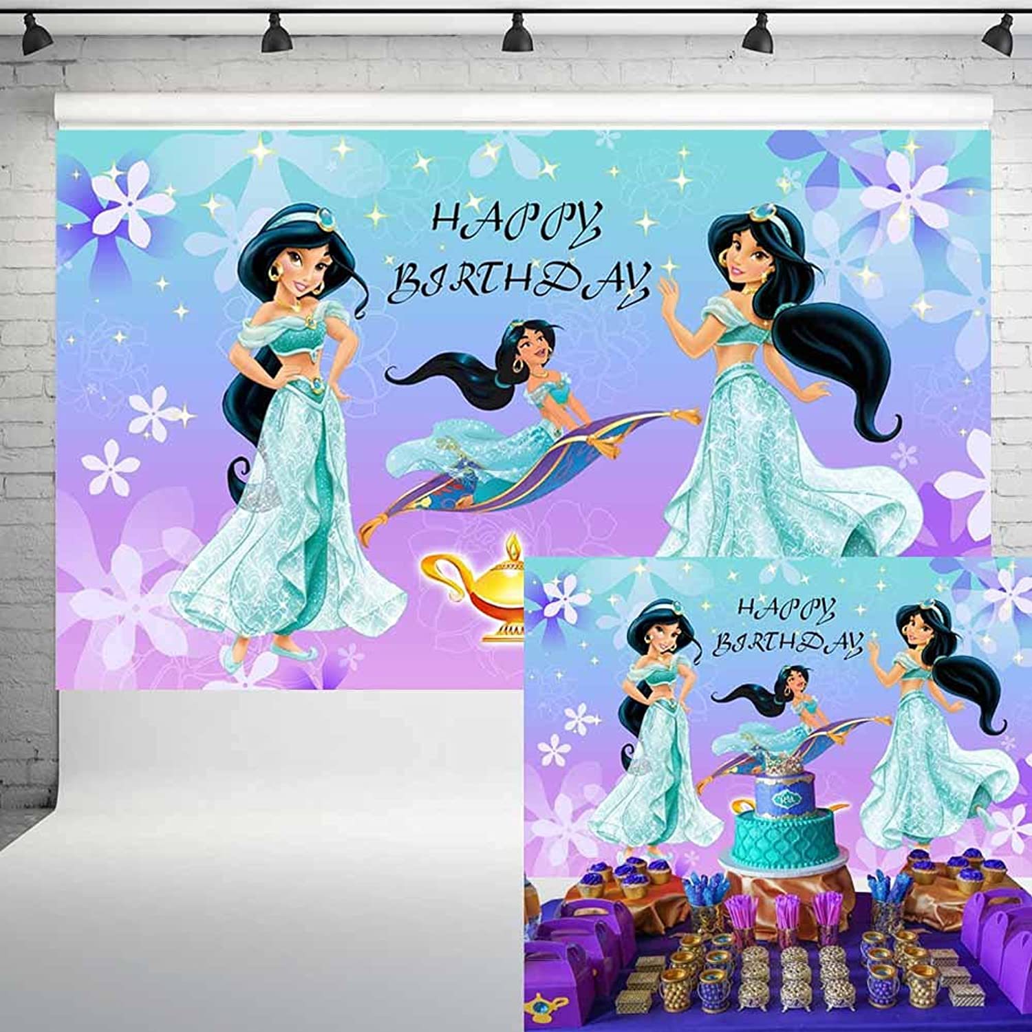 Princess Jasmine Backdrop For Birthday Party Aladdin Theme Background ...