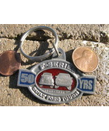 VTG Keychain Keyring FOB Pewter Licensed FORD MOTOR COMPANY 50 Years Bui... - $29.68