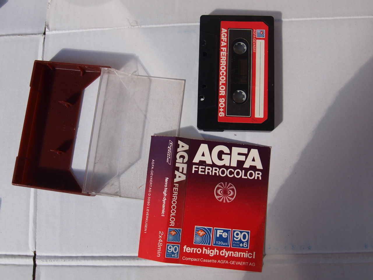 2x Agfa ferrocolor 90+6 Cintas de Audio Cassette Usado-Grabable casos-Azul 