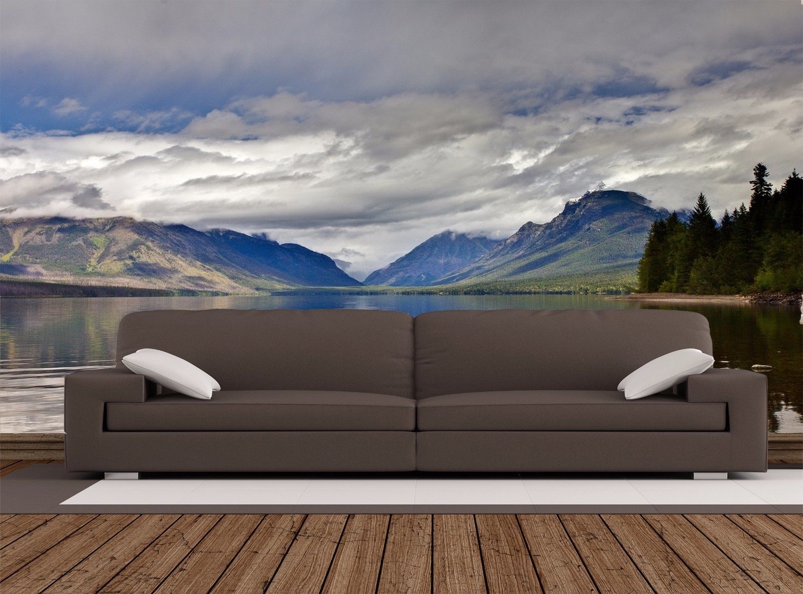 Calm mountain lake Wall Mural Photo Wallpaper GIANT WALL ...