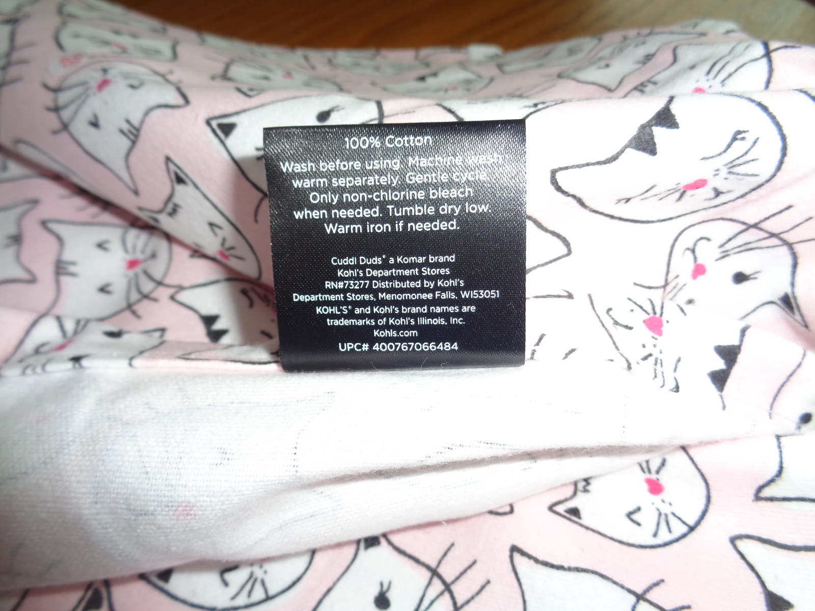 NEW Cuddl Duds Queen Flat Sheet Pink Cats and 50 similar items
