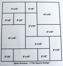 DIY Driveway Paver 6 Mold Set Makes 100s of Concrete Opus Romano 3" Thick Pavers image 7