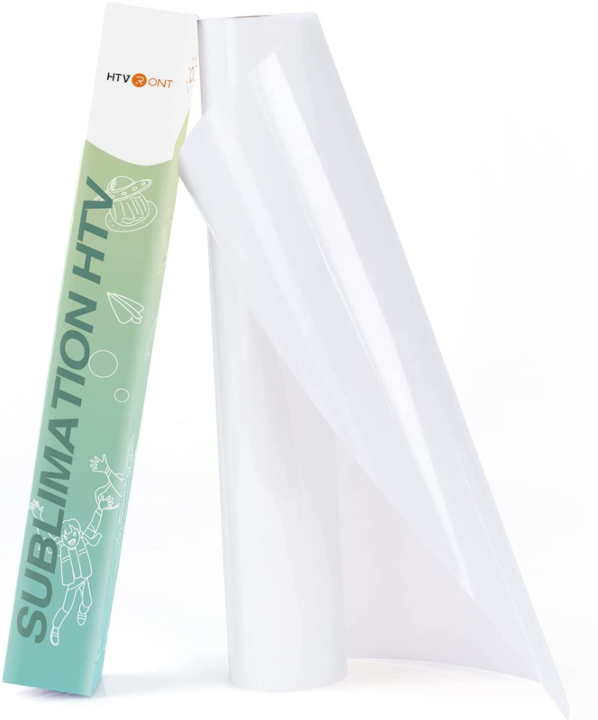 Clear HTV Vinyl for Sublimation 12" X 5FT Upgraded Matte Sublimation