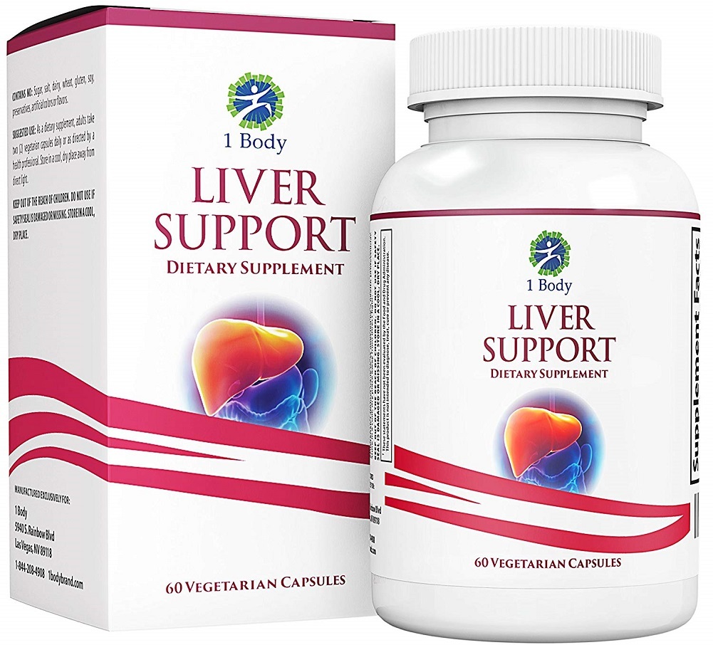 1 Body Liver Cleanse & Support Supplement – Milk Thistle Extract (Silymarin)