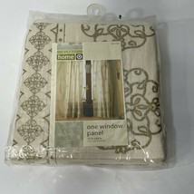 Target Global Home Window Panel Cream Gold Shimmer Sheer Curtain Drape 5... - $24.72