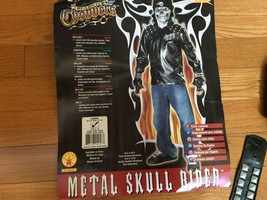 Boys Costume Metal Skull Rider Biker Costume Size 14-16 Halloween Rubies - $9.95