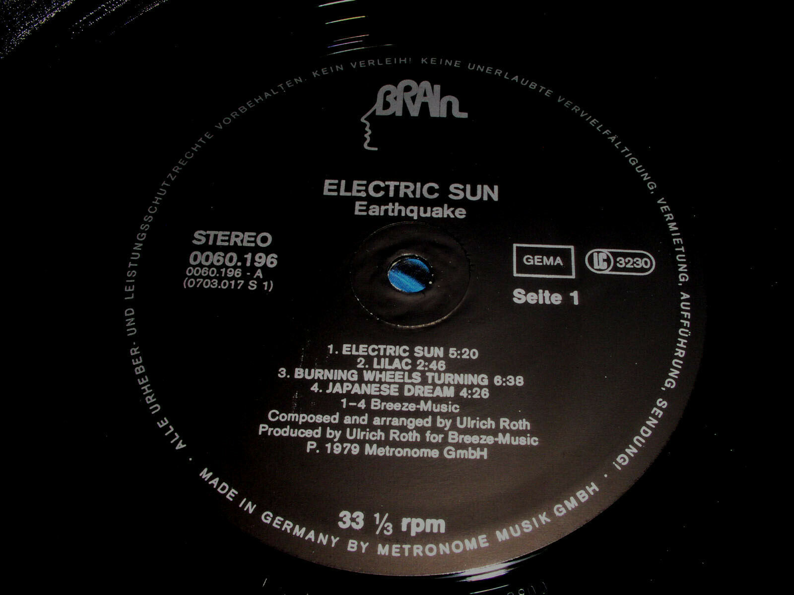 Electric Sun Earthquake Record Album Vinyl and similar items