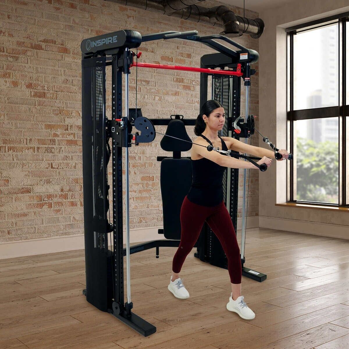 Inspire Fitness SF3 Smith Functional Trainer with Folding Bench & 1