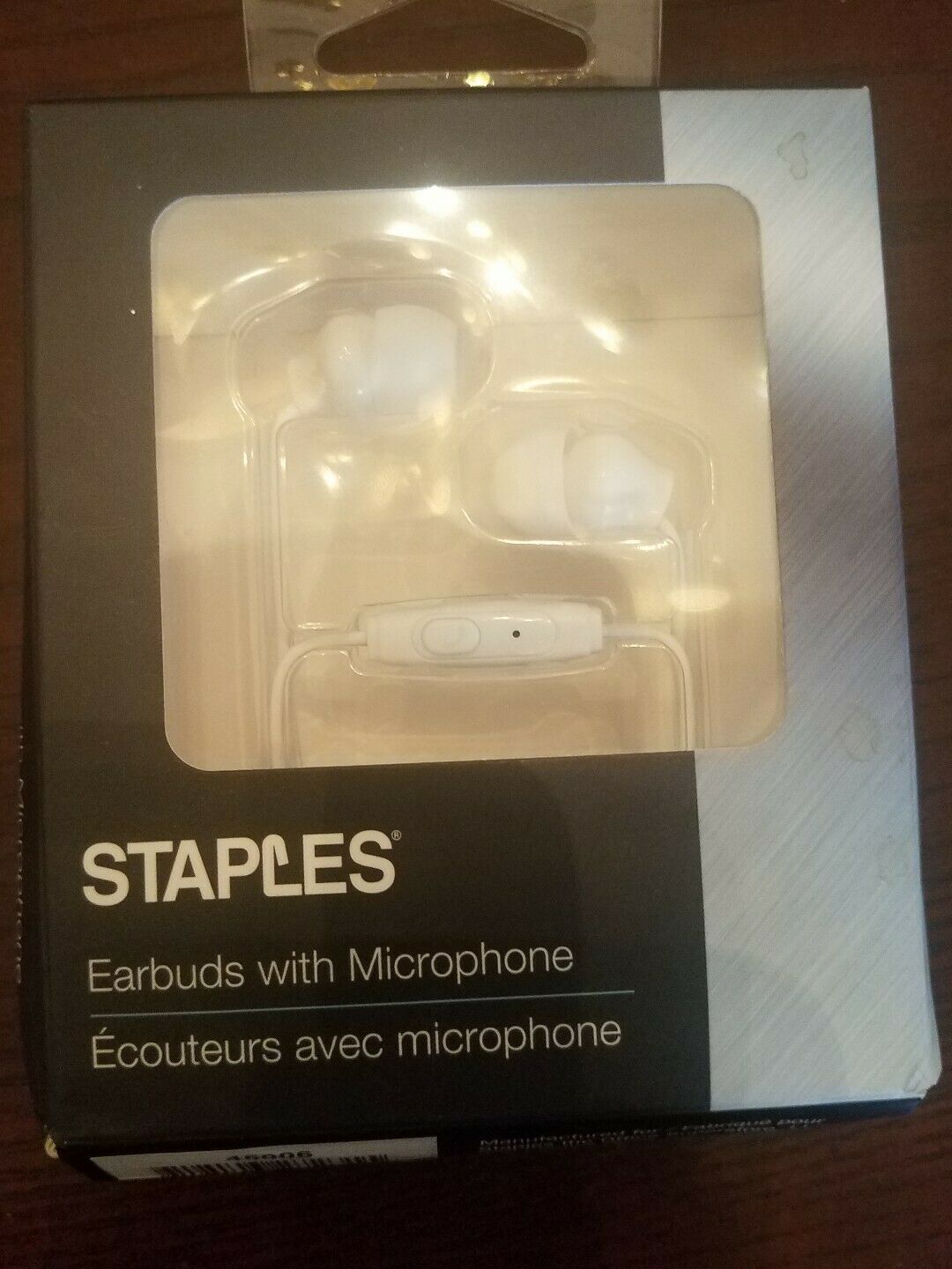 Staples Earbuds with Microphone upc 718103272315 Headphones