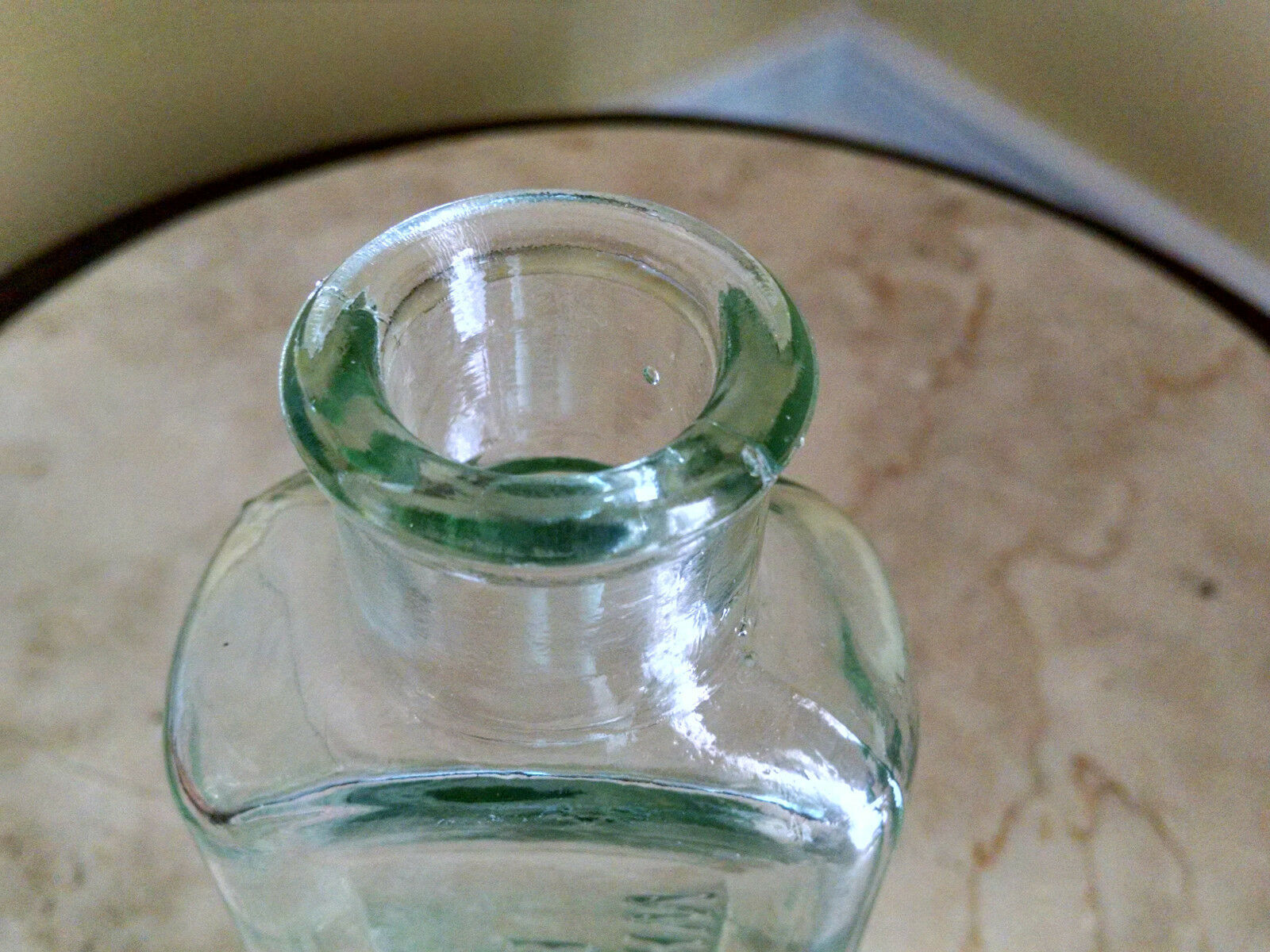 Antique Whittemore Shoe Polish Bottle Boston MA 1900s20s Depression