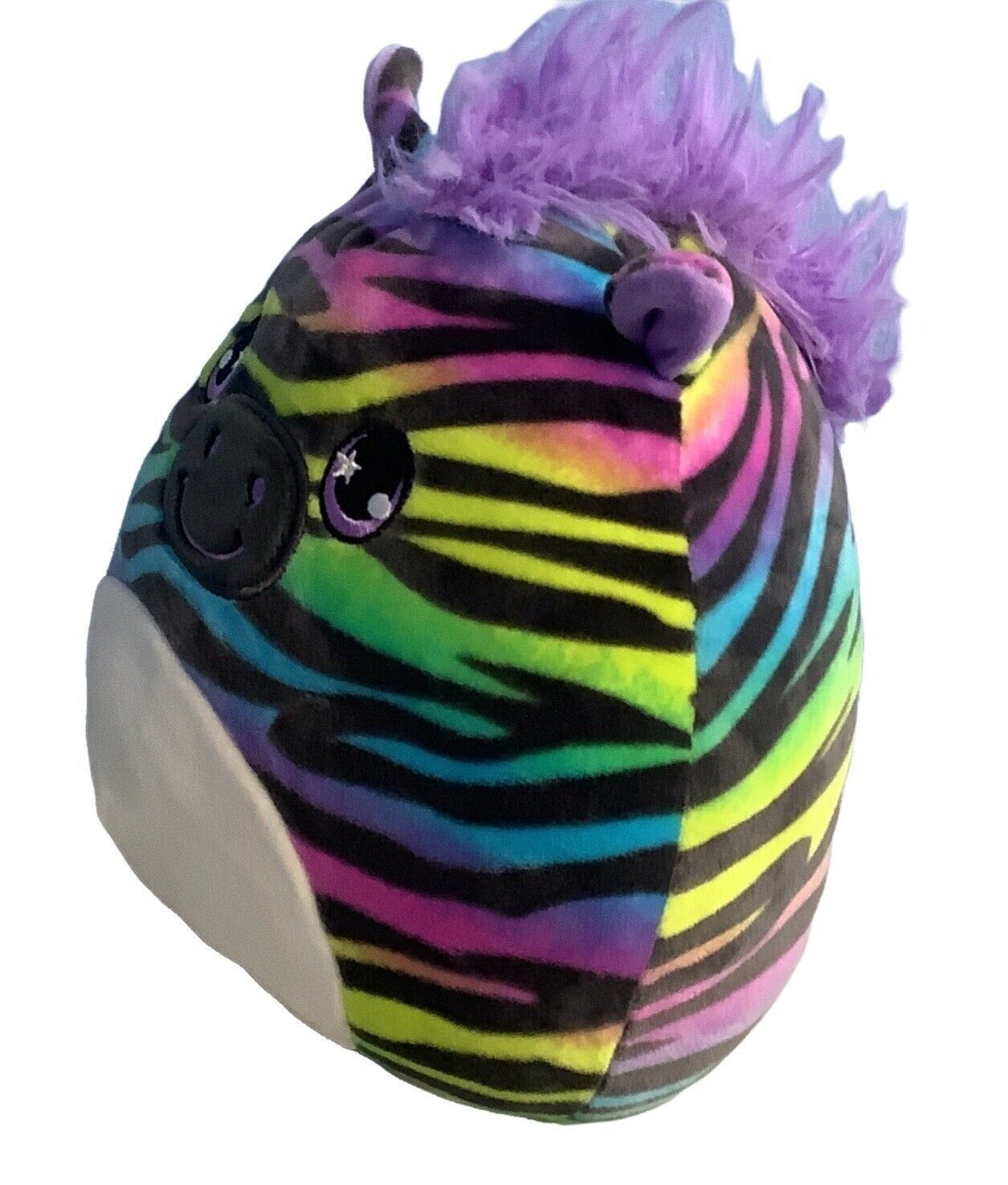 Squishmallow Rainbow Zebra Striped Plush 10" Kelly Toy Stuffed Animal
