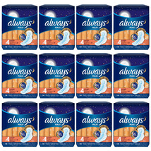 Pack of (12) New Always Pads Size 4 Maxi 14 Count Overnight - $116.89