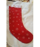 Red Stocking Snowflakes. Silk Top. 21&quot; Tall - $5.87