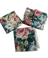 House N Home Fabrics Draperies 3 Pieces 2 Yards Each Floral Roses Pink G... - $71.28