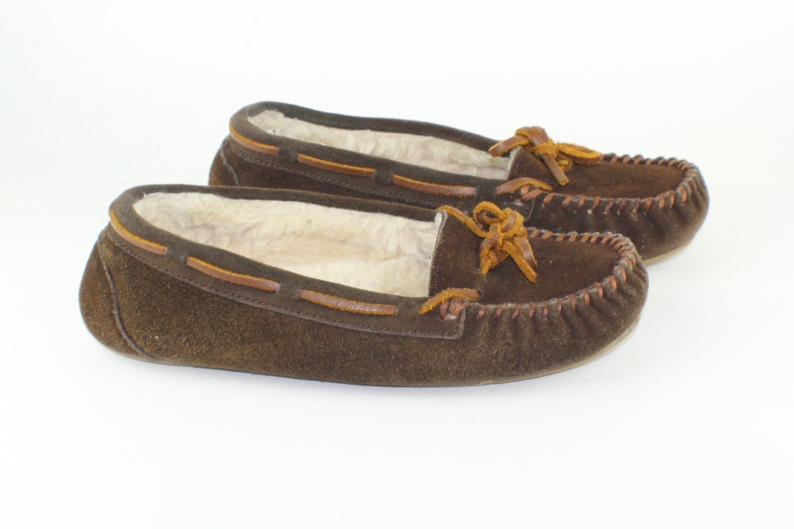 sunset suede moccasin slippers