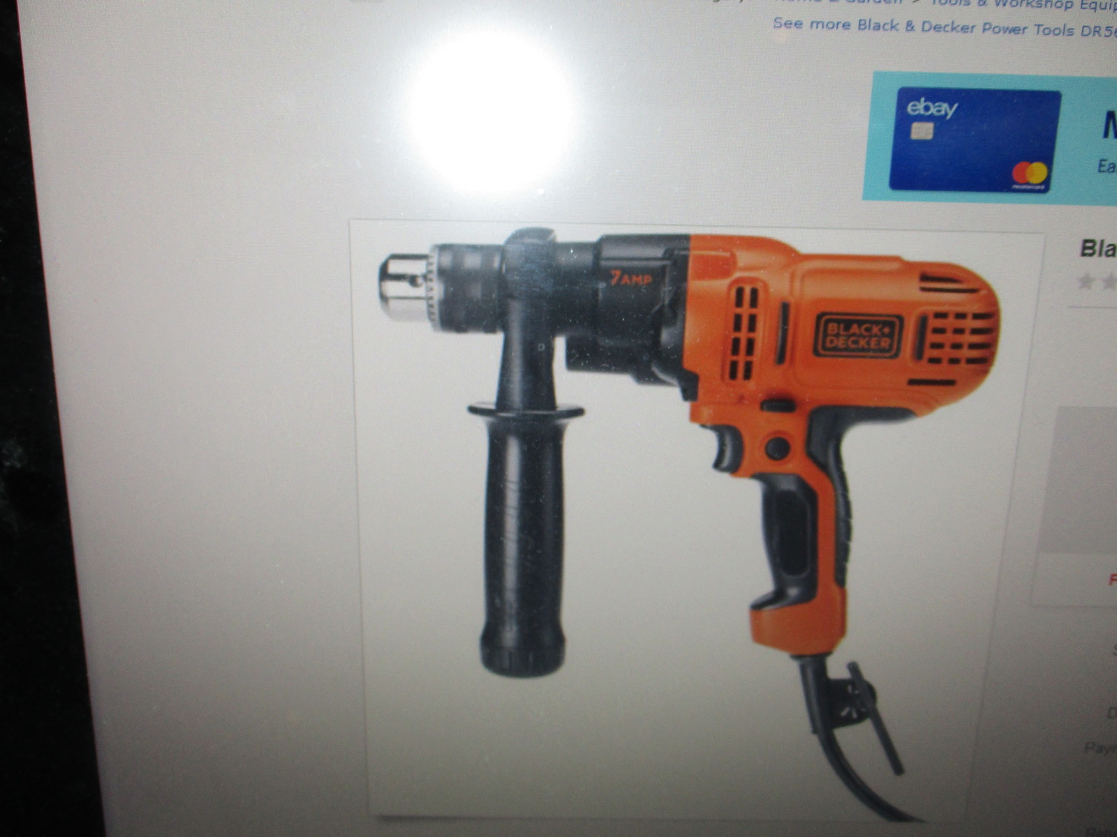 BLACK+DECKER DR560 7 AMP 1/2" Corded Drill/Driver Cord Power Drills