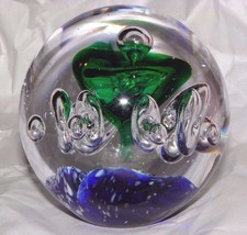Mystery Creation Semi Controlled Art Bubble Paperweight Murano? - $19.79