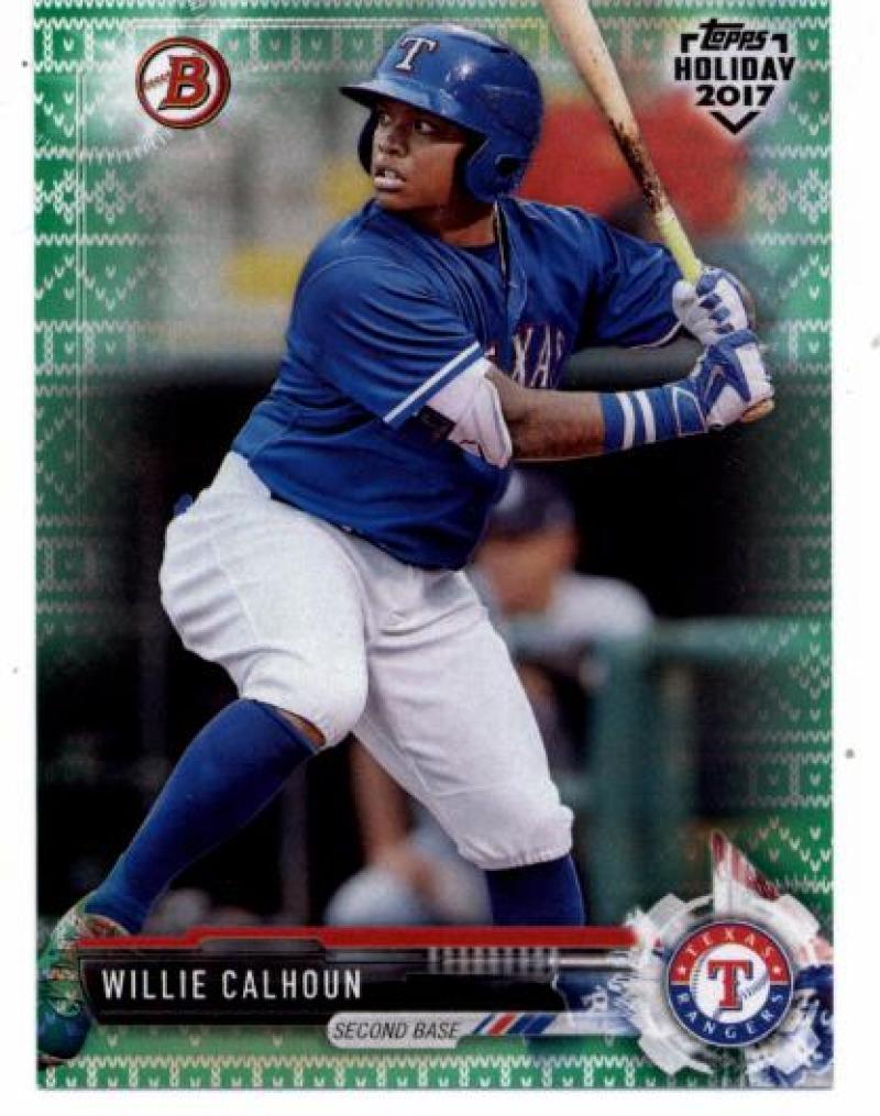 Primary image for 2017 Bowman Holiday Green Holiday Sweater #TH-WC Willie Calhoun NM-MT /99 Ranger
