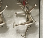 Aluminum deer on skates trio holiday christmas ornament set of 33 burned thumb155 crop