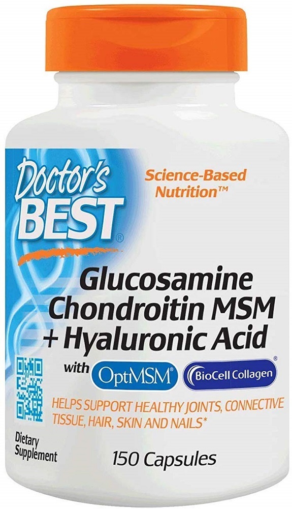 Doctor's Best 2 Pack Glucosamine Chondroitin MSM+Hyaluronic Acid 150 Veggie Caps