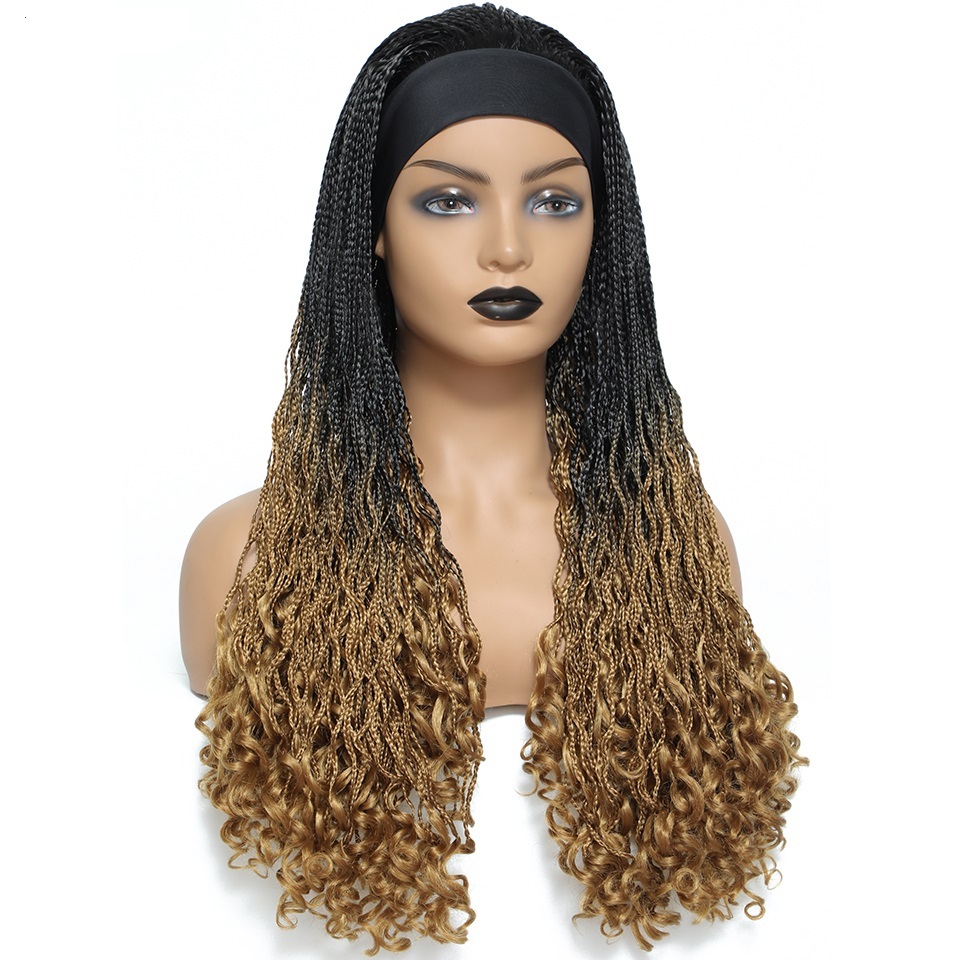 18 inch Micro box braid curly end 1b ombre 27 lace wig afro curly lace ...