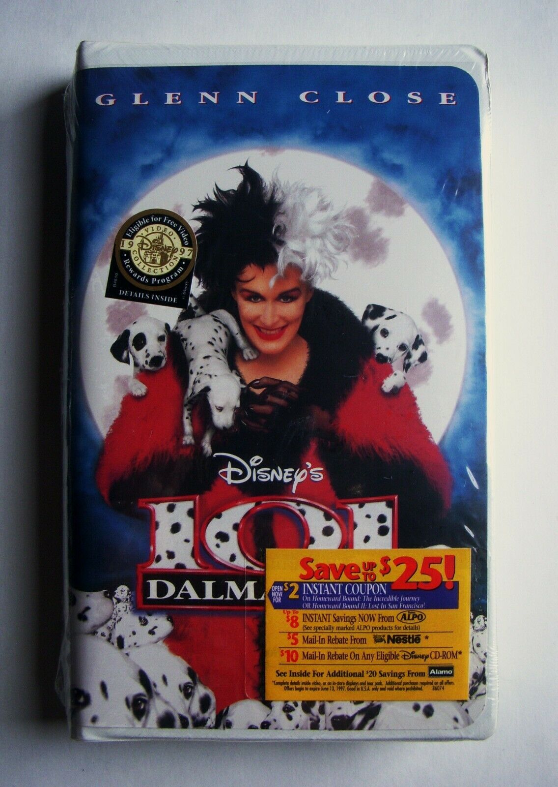 101 Dalmatians VHS 1997 Disney Glenn Close Live Action Family Classic
