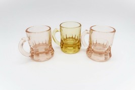 Set of 3 vintage Federal Glass mug shaped shot glasses - $14.99
