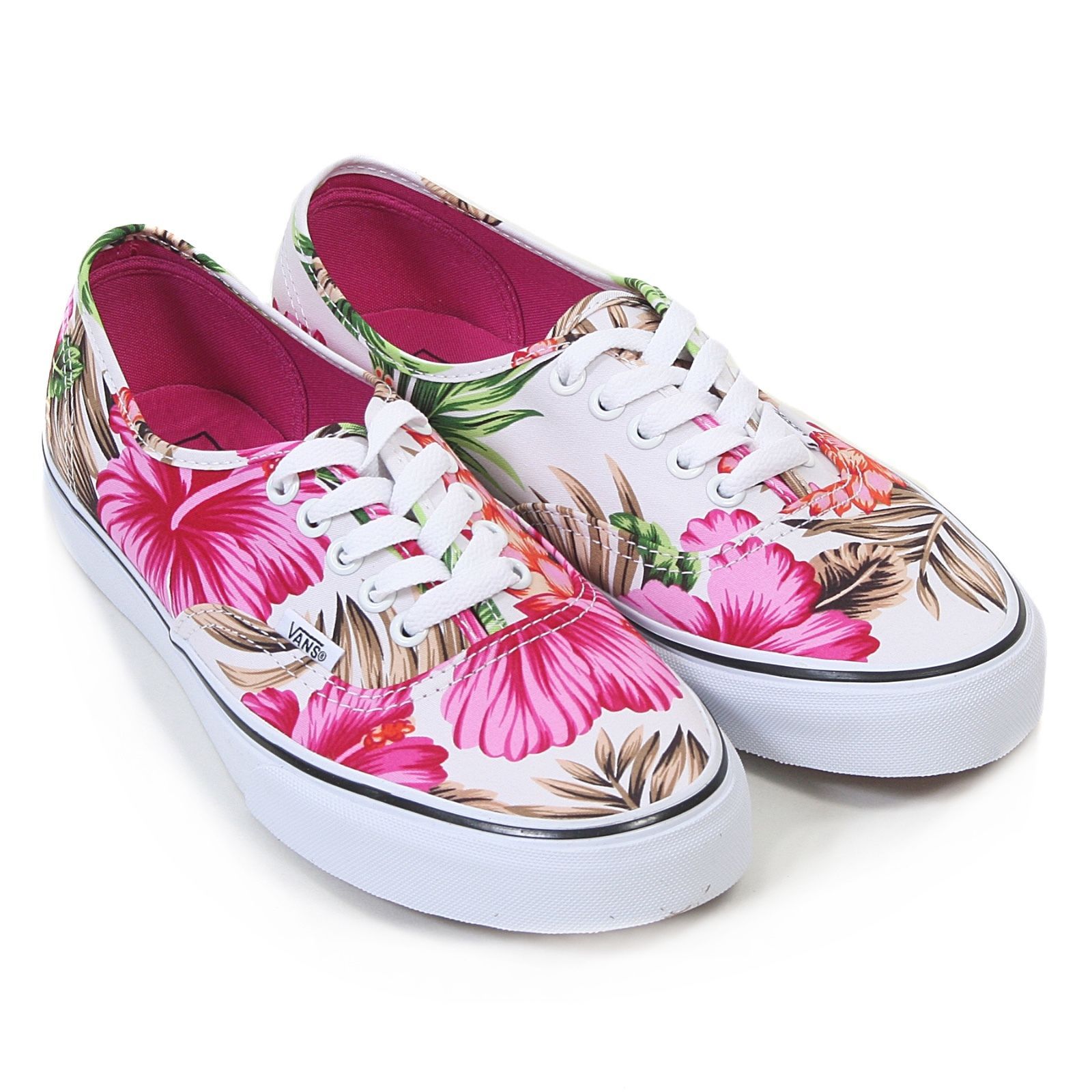 Vans AUTHENTIC Mens HAWAIIAN FLORAL White Skate shoes Size 4 NWT NEW ...