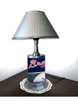 Atlanta Braves desk lamp with chrome finish shade - $43.99