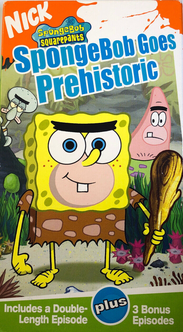 SHIP24-SpongeBob Squarepants Goes Prehistoric(VHS 2004) Nickelodeon ...