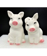 Pig Salt and Pepper Shakers, Vintage Ceramic, Collectible , Marked ©HOL - $18.00