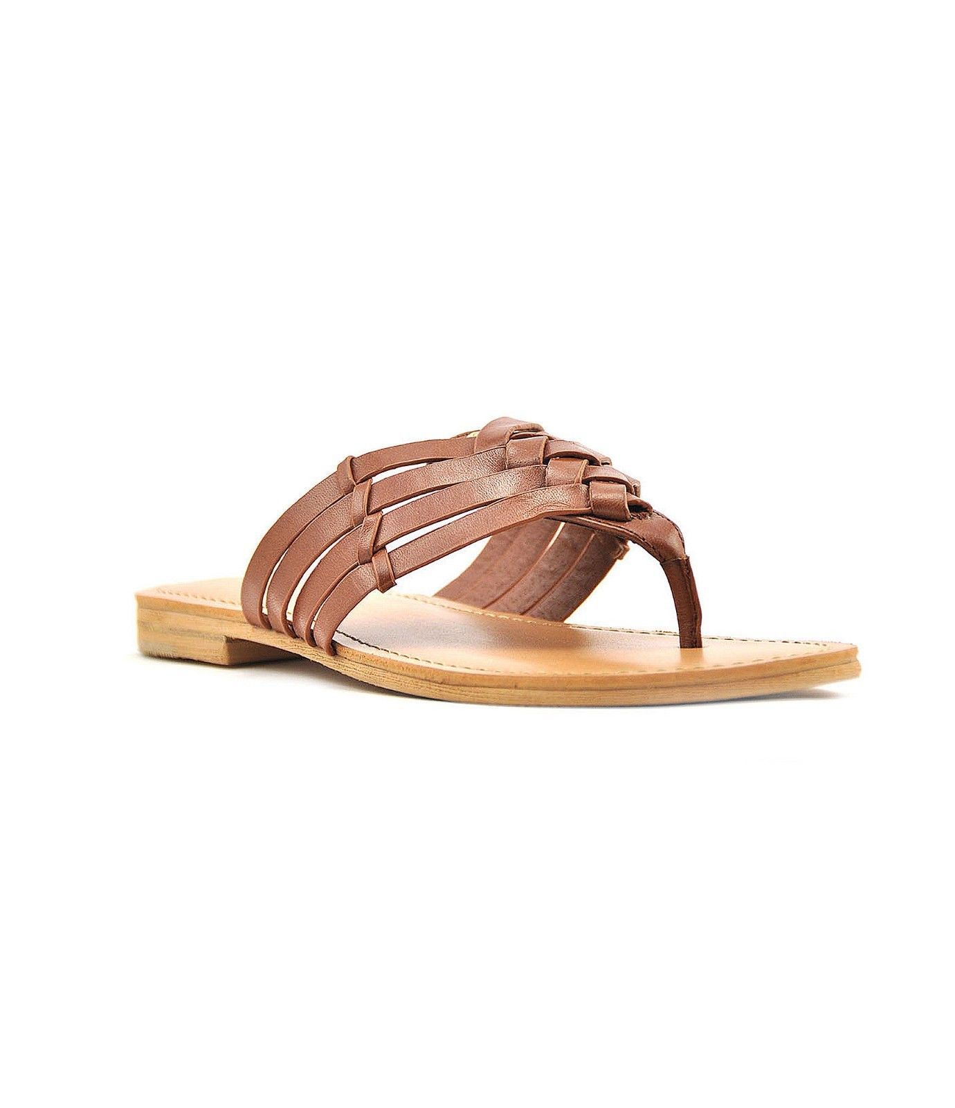 criss cross flat thong sandals