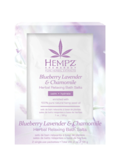 Hempz Blueberry Lavender & Chamomile Bath Salts Packet (2pk)