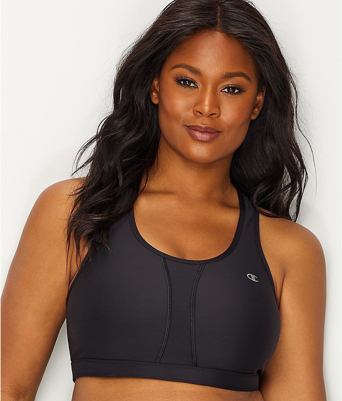 Champion Black Plus Size Vented Compression Sports Bra Us 4xl Bras And Bra Sets 