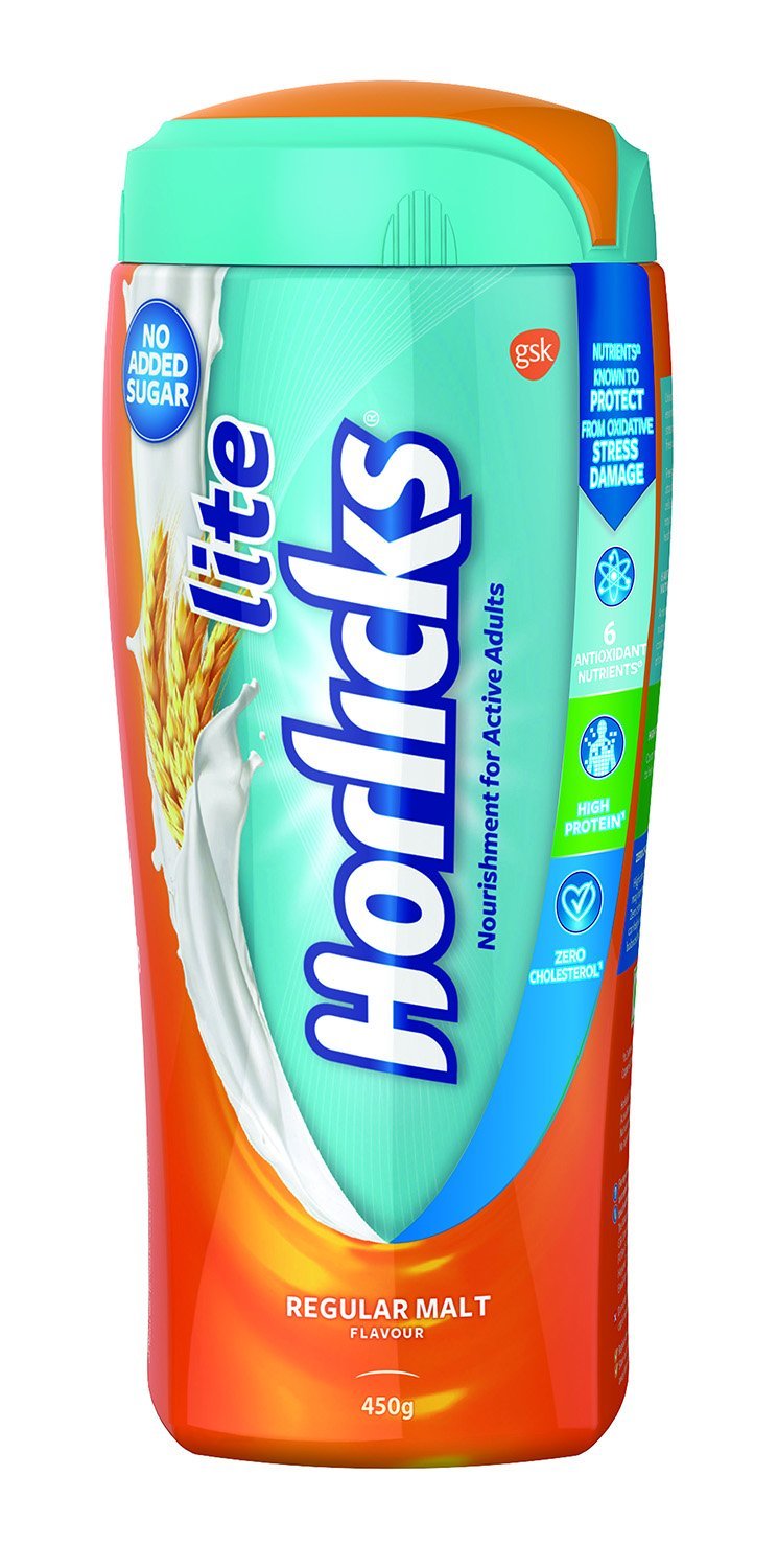 Horlicks Lite Health Nutrition drink Regular Malt 450gm Pet Jar No