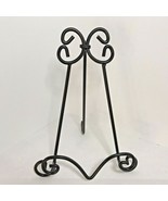 Wrought Iron Decorative Scroll Plate Photo Stand Easel Table Top Black 1... - £10.45 GBP