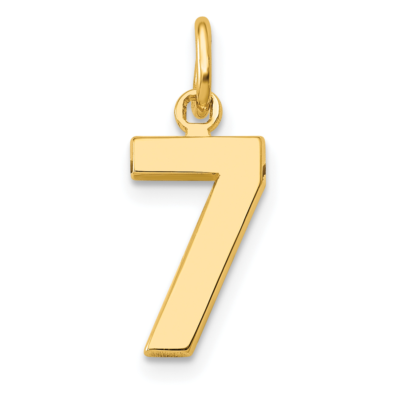 14ky Casted Small Polished Number 7 Charm Fine Charms Charm Bracelets