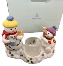 Partylite Snowbell Kids Votive Tea Light Candle Holder P7869 Snowmen Wit... - $24.74